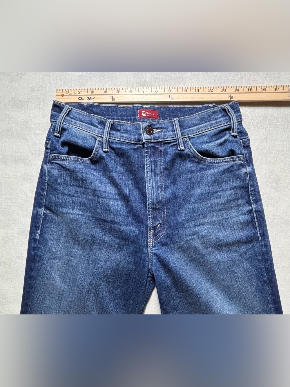 MOTHER The Hustler Ankle Fray Jeans 28 Night Clubbing High Rise #584 - Picture 5 of 7
